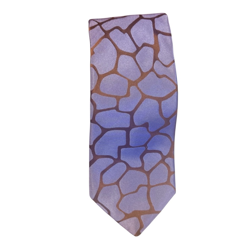 NWT Ted Baker Blue Black Abstract 100% Silk Tie MSRP $95